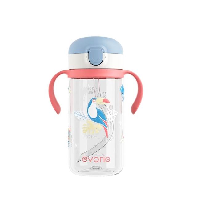 【Evorie】Tritan兒童吸管水杯300ml(寶寶水杯 幼兒水杯 兒童水杯水壺)