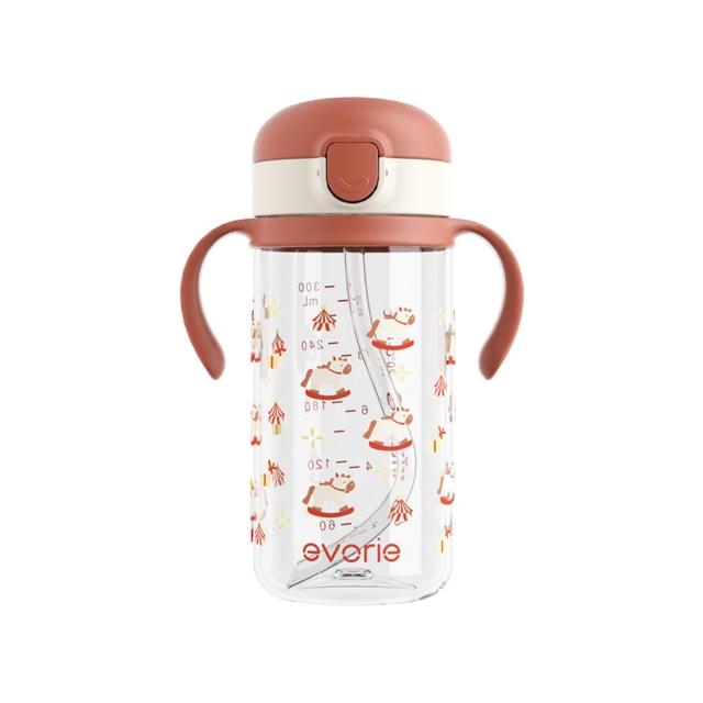 【Evorie】Tritan兒童吸管水杯300ml(寶寶水杯 幼兒水杯 兒童水杯水壺)