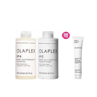 【OLAPLEX 歐啦】4號+5號洗護髮超值組(洗髮乳/潤髮乳/溫和水潤/光滑亮澤/歐拉)