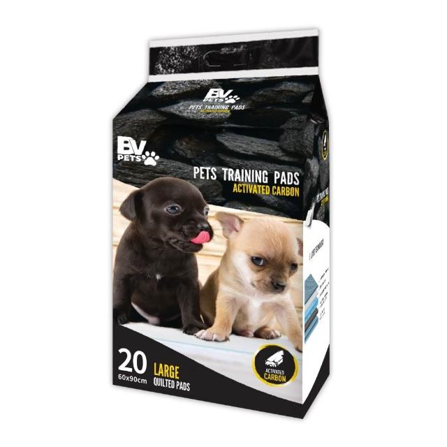 【美國BV Pets】強力吸水除臭 竹炭寵物尿布墊-8包(寵物尿墊/尿布/尿片/犬貓適用)