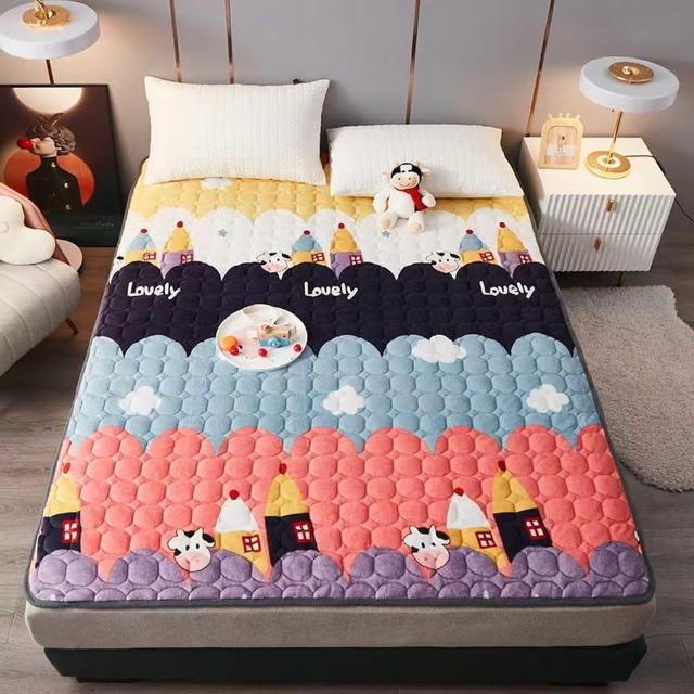 【寢聚 Sleep Club】蓄熱法蘭絨床墊 保暖墊 雙人/加大任選(法蘭絨 床墊 日式床墊 雙人床墊  床包 暖墊)