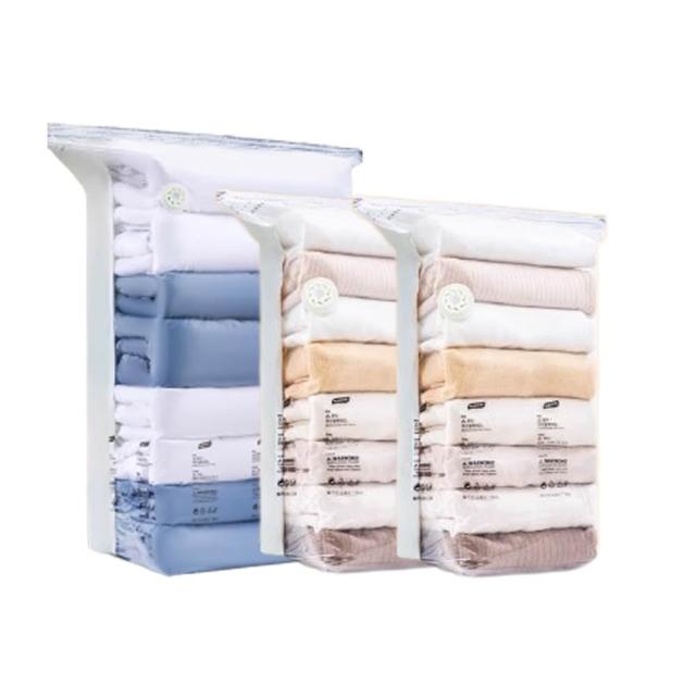 【TAI LI 太力】多入組全系列真空壓縮袋可重覆使用加厚款(居家換季衣物棉被壓縮袋 旅行手壓真空袋)