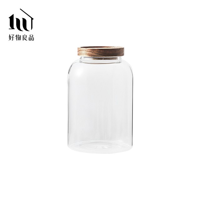 【好物良品】1250ml_2入_高硼硅耐高溫密封玻璃收納罐(防潮 密封罐 收納罐 五穀儲物罐)