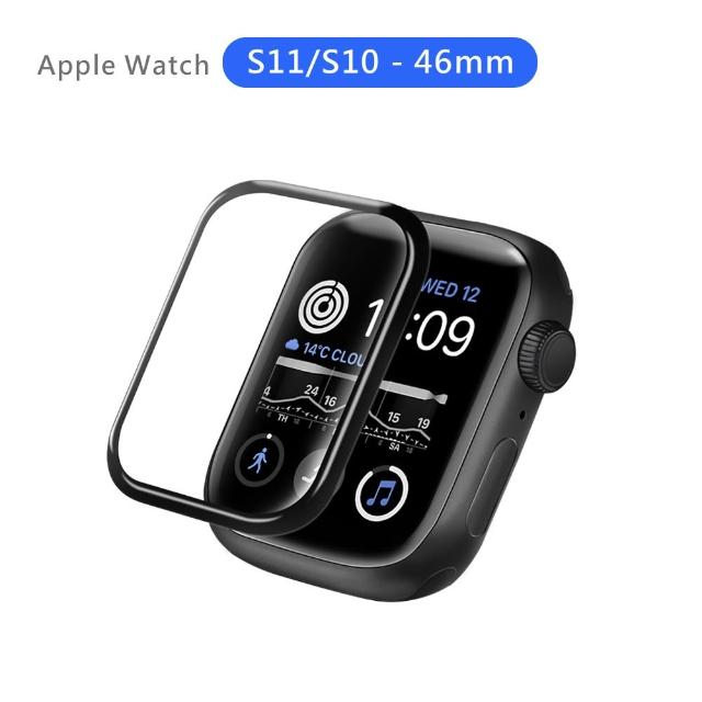 【General】Apple Watch 保護貼 S11/10/9/8/7-1/SE/Ultra系列 3D滿版透明陶瓷膜 螢幕保護貼(黑框)
