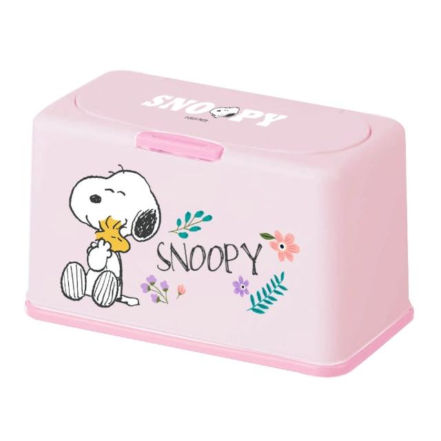 【收納王妃】SNOOPY 史努比 多功能收納盒 萬用收納盒 面紙收納盒 濕紙巾口罩收納 超大容量(20.5x10.5x13)