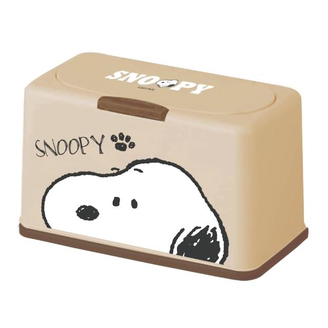 【收納王妃】SNOOPY 史努比 多功能收納盒 萬用收納盒 面紙收納盒 濕紙巾口罩收納 超大容量(20.5x10.5x13)