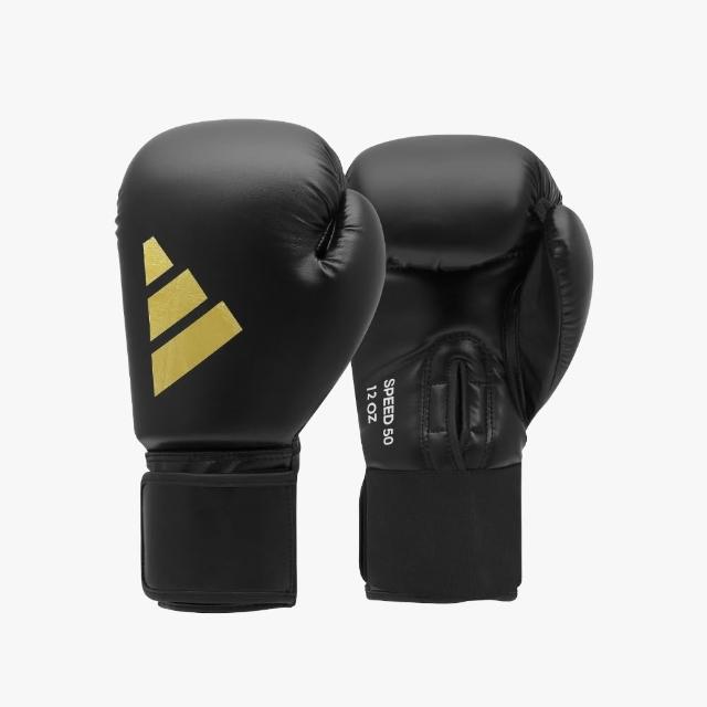 【adidas 愛迪達】SPEED 50 速度型耐擊打拳擊手套 一對(拳擊 泰拳 格鬥 搏擊 拳套 健身 有氧)