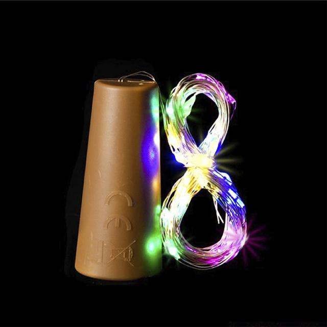 【gin gin】LED 酒瓶塞燈串 2米 5入_3色光可選(聖誕禮物 聖誕燈 交換禮物 求婚佈置 小夜燈 派對佈置)