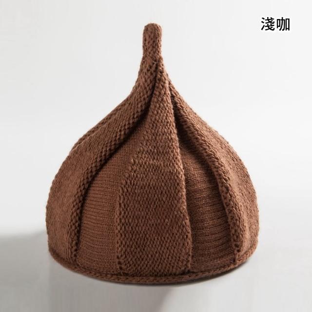 【橘魔法】旋轉毛線編織精靈帽(栗子帽 毛帽 帽子 配件 聖誕 大紅 過年 新年 中性款 男童 女童 童裝 兒童)