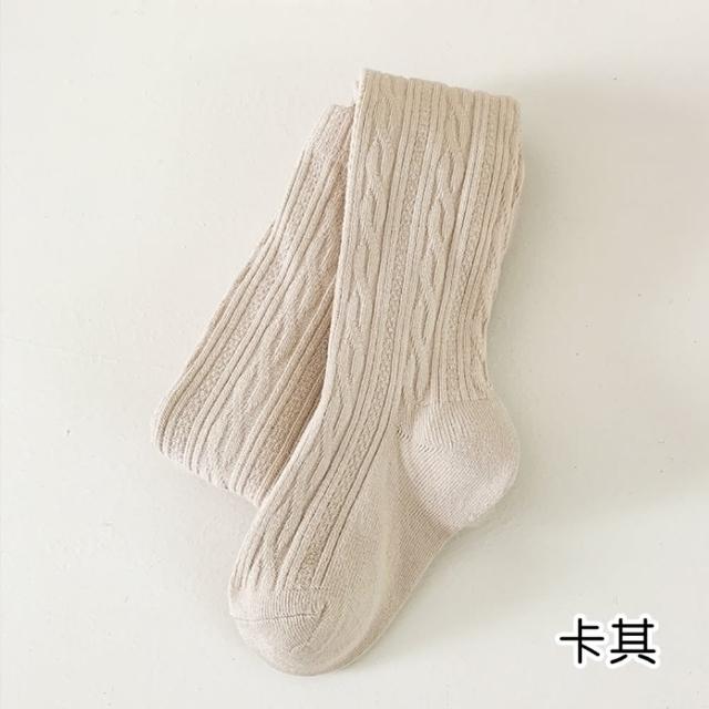 【橘魔法】加絨純柔和色單直條褲襪 連褲襪 大童 褲襪 襪子 內搭褲 厚 刷毛 厚款 女童 兒童 童襪 童裝 保暖