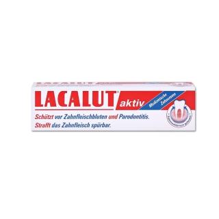 【德國LACALUT樂固特】aktiv深層潔牙淨味強效護齦防蛀超氟牙膏100ml/盒(強化琺瑯質牙齦護理亮白美齒凝露)
