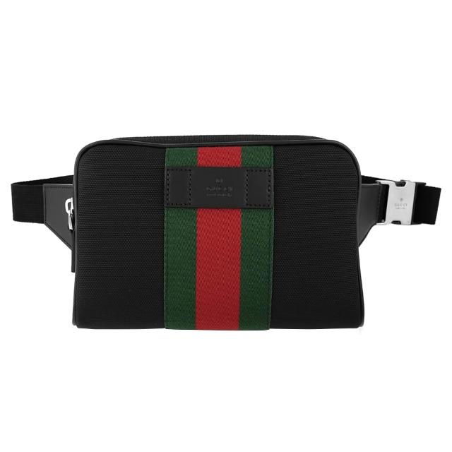 【GUCCI 古馳】經典LOGO緹花織帶斜背包/腰包/編織手拿包(款式任選)