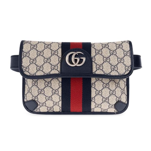 【GUCCI 古馳】經典LOGO緹花織帶斜背包/腰包/編織手拿包(款式任選)