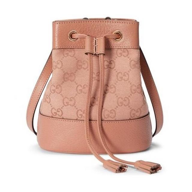 【GUCCI 古馳】550620 經典Ophidia系列GG金扣迷你斜背水桶包(顏色任選)