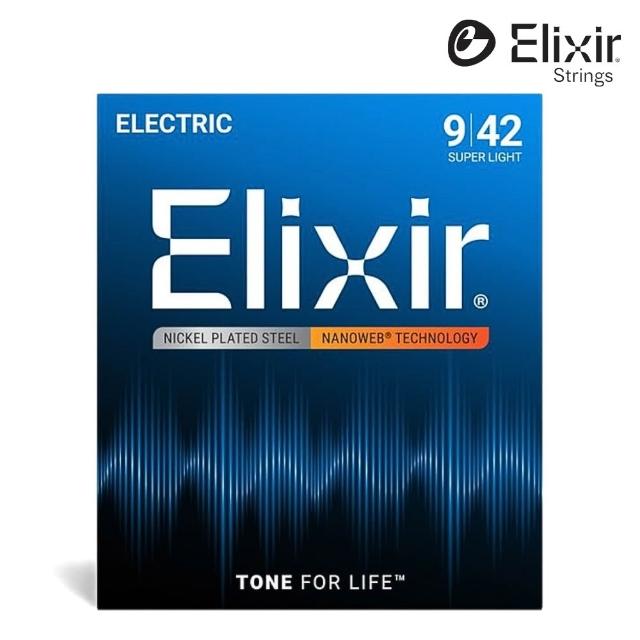 【ELIXIR】12002 薄膜電吉他弦 09-42 NANOWEB 鍍鎳鋼／頂級持久耐用(防鏽弦 包覆弦 包膜弦 吉他弦)