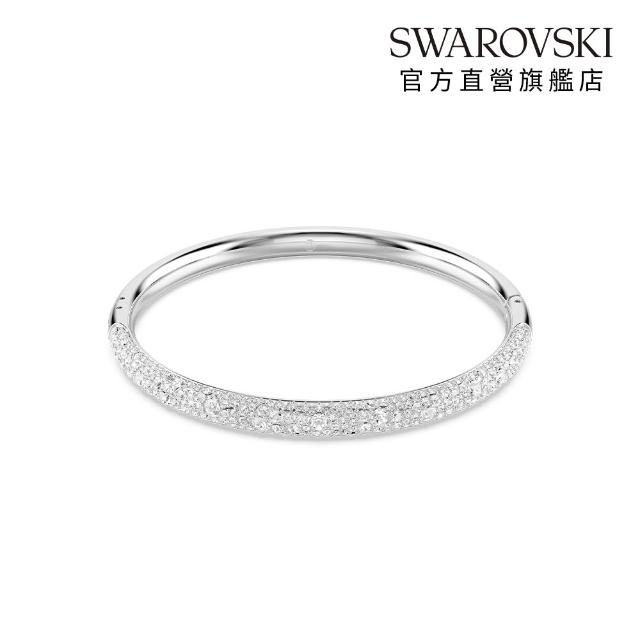 【SWAROVSKI 施華洛世奇】官方直營 Meteora 手鐲 雪花密鑲 鍍白金色/鍍玫瑰金色(2色任選)