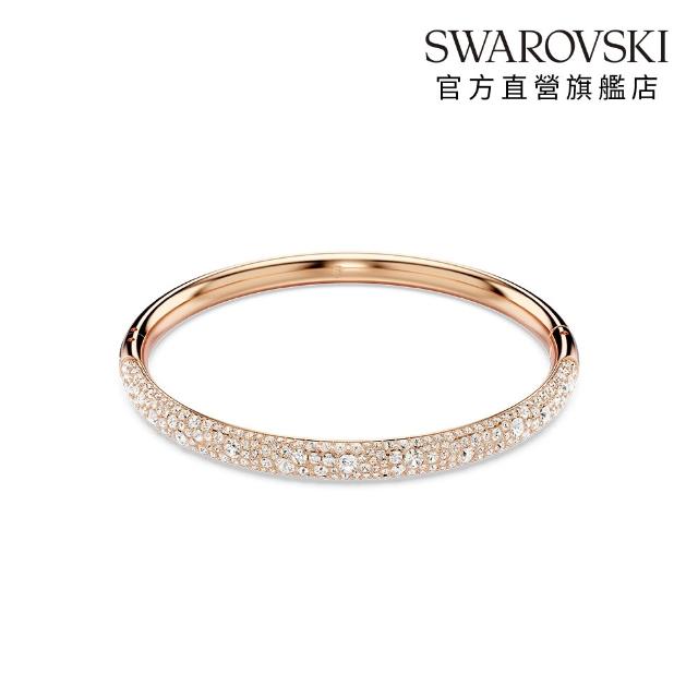【SWAROVSKI 施華洛世奇】官方直營 Meteora 手鐲 雪花密鑲 鍍白金色/鍍玫瑰金色(2色任選)