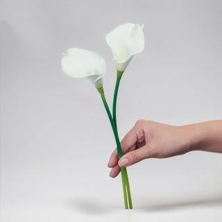 【Floral M】氣質仙女白蕊白海芋仿真花花材5入組(人造花/仿真花/假花/花藝DIY/裝飾花材)