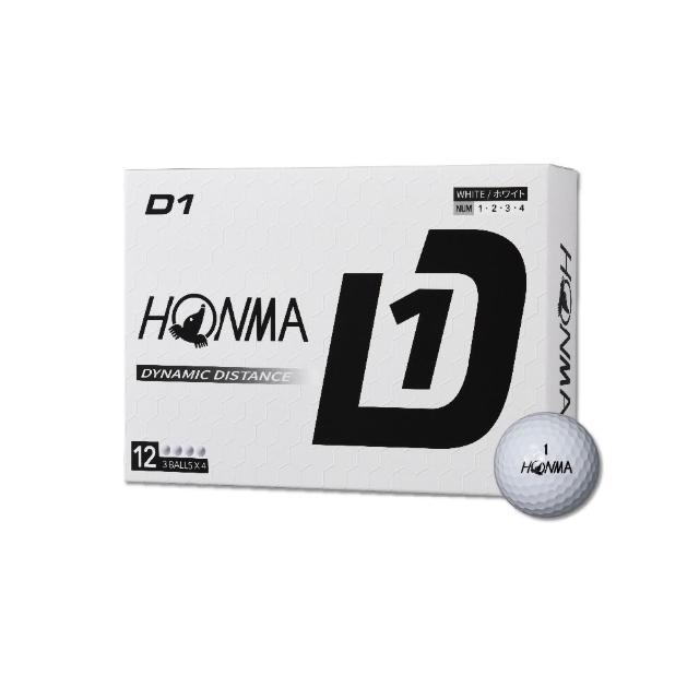 【HONMA 本間高爾夫】GOLF BALL NEW D1 兩層球 高爾夫球 BT2401(合規高反發內核心 白色、彩色任選)