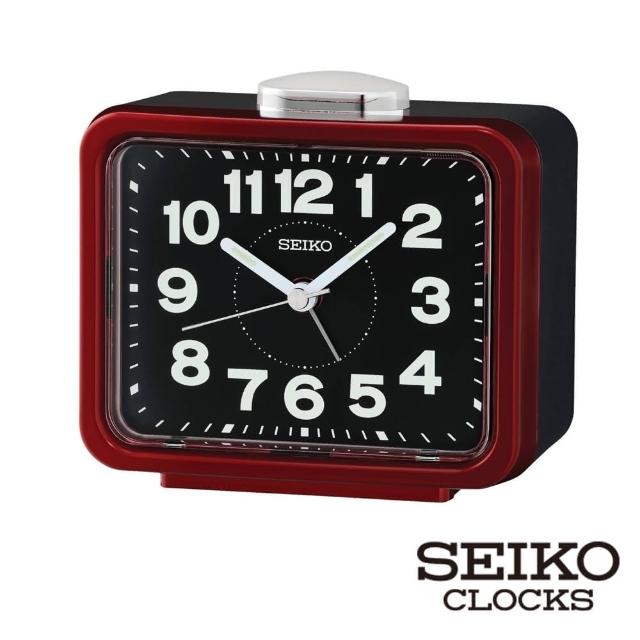 【SEIKO 精工】安睡夜晚 靜音夜光 鬧鐘時鐘 QHK062G.QHK062K.QHK062R.QHK062S(清楚大數字 有秒針)