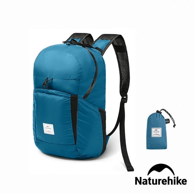 【Naturehike】超值2件組 22L云雁輕量防水摺疊後背包 A017-B(台灣總代理公司貨)