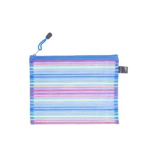 【TRENY】七彩條文具資料拉鏈袋A5-2入