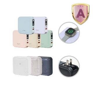 【LaPO】八合一 WT-08 10000mAh 雙孔輸出多功能無線充行動電源_37Wh_具Wh標示(自帶線/磁吸Apple Watch)