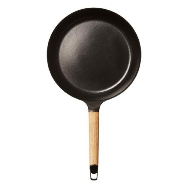【Vermicular】琺瑯鑄鐵平底深鍋 26CM-黑胡桃/白橡木(鑄鐵鍋/琺瑯鍋/平底鍋/炒鍋/不沾鍋)