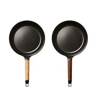 【Vermicular】琺瑯鑄鐵平底深鍋 28CM-黑胡桃/白橡木(鑄鐵鍋/琺瑯鍋/平底鍋/炒鍋/不沾鍋)