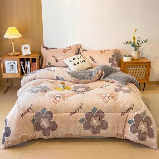 【寢聚 Sleep Club】買一送一 雪花絨×羊羔絨 雙面加厚暖暖被 雙人被 150x200cm(2.4KG 10色任選 棉被 冬被)