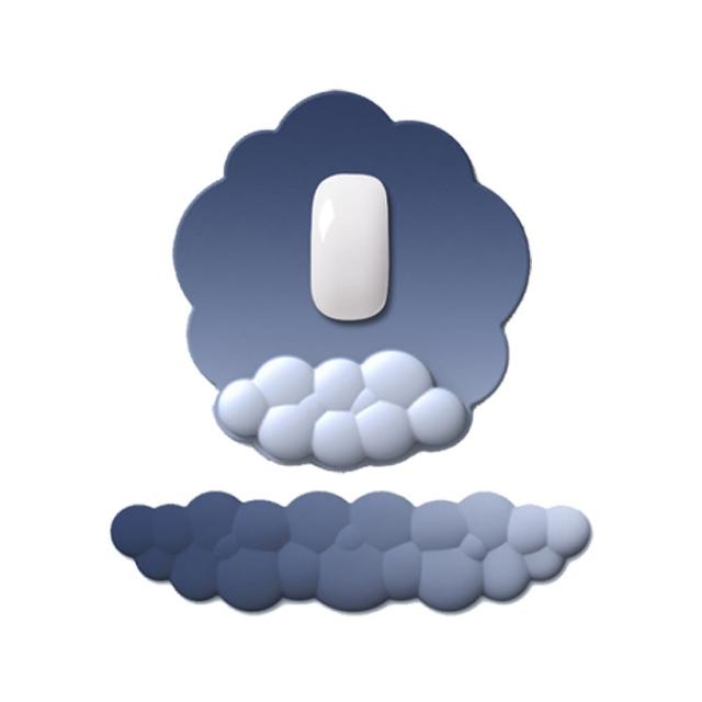 【Nil】漸變雲朵護腕滑鼠墊套裝 記憶棉矽膠鍵盤手腕托 防水透氣手腕墊(護手托 護腕托)