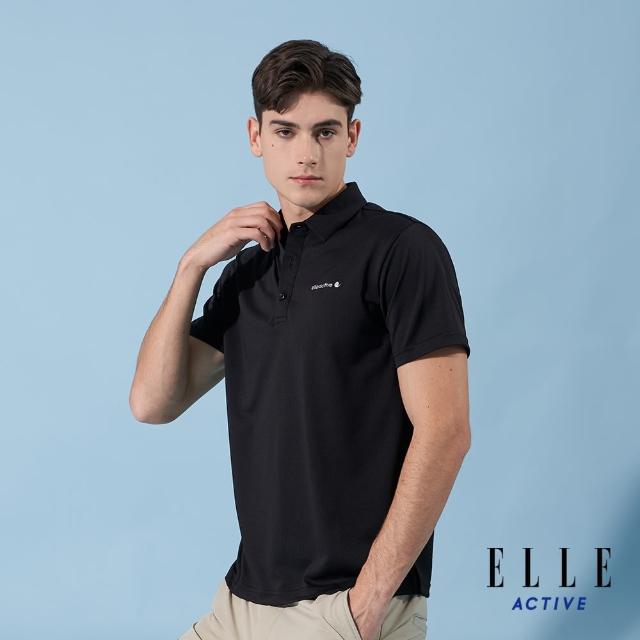 【ELLE ACTIVE】男款 法式經典短袖POLO衫-黑色(EA24M2M1101#99)