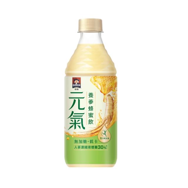 【QUAKER 桂格】無加糖機能飲450mlx24入x1箱(養蔘蜂蜜/膠原莓果/百香檸檬)輕保養果味飲 中元普渡