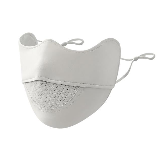 【SUNORO】UPF50+護眼角防紫外線透氣冰感口罩 冰絲防曬面罩(抗UV 可水洗 3D立體 涼感)