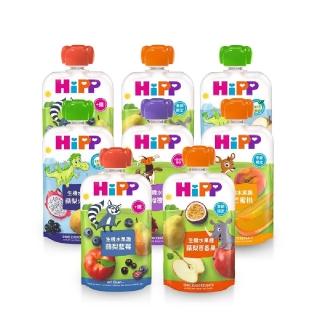 12685194 OL 【HiPP】喜寶生機水果趣100g*6入(黑棗黑醋栗/水蜜桃野莓/蘋果草莓/西洋梨/蘋果/香蕉/芒果/奇異果 口味任選)