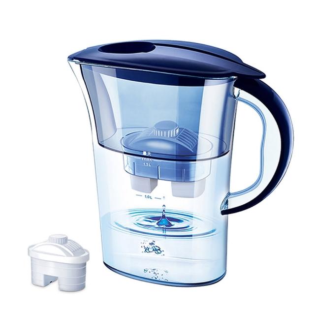 【ANTIAN】家用自來水直飲濾水壺 廚房除菌去垢淨水壺 過濾淨水器 附1個濾芯 2.5L