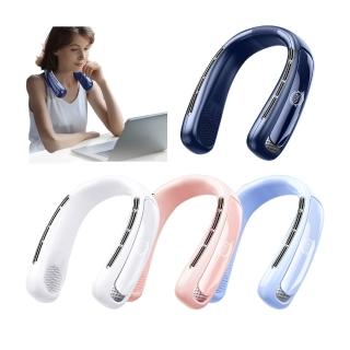 【OMG】強勁降溫無葉掛脖風扇 USB數顯頸掛風扇 輕量靜音隨身風扇 電風扇 N50