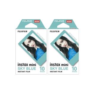 【FUJIFILM 富士】instax mini 卡通拍立得底片 2入組(天空藍/藍底)