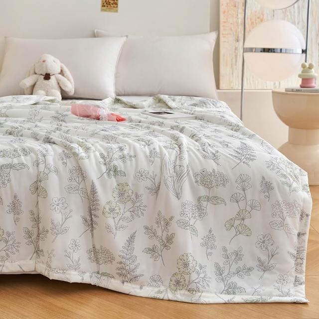 【ALAI 寢飾工場】買1送1 涼夏韓版抗菌冰絲涼被 多款任選 150×200cm(可水洗/四季被/冰冰被/涼感絲/隨身被)