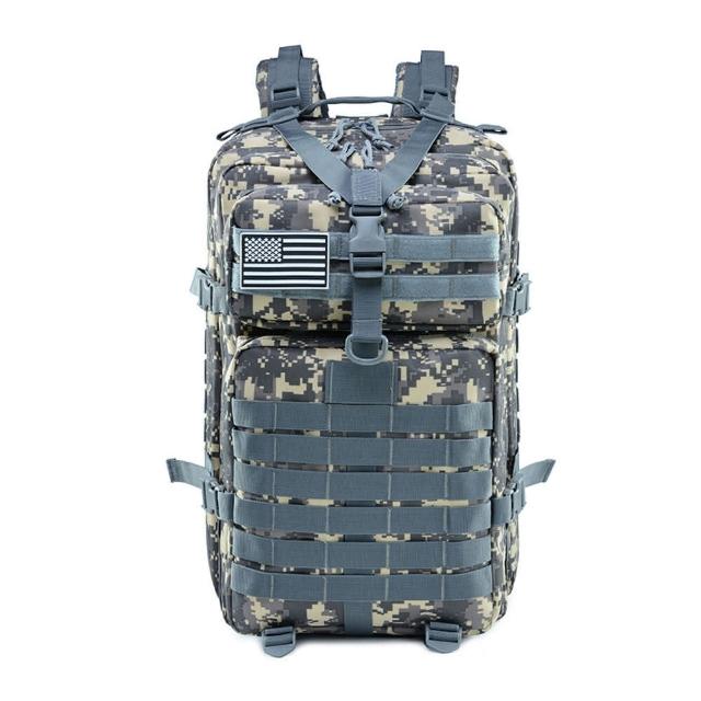 【Plenty 精選良品】50L防潑水戰術後背包(防水包 軍風迷彩 戰術背包 後背包 大容量)