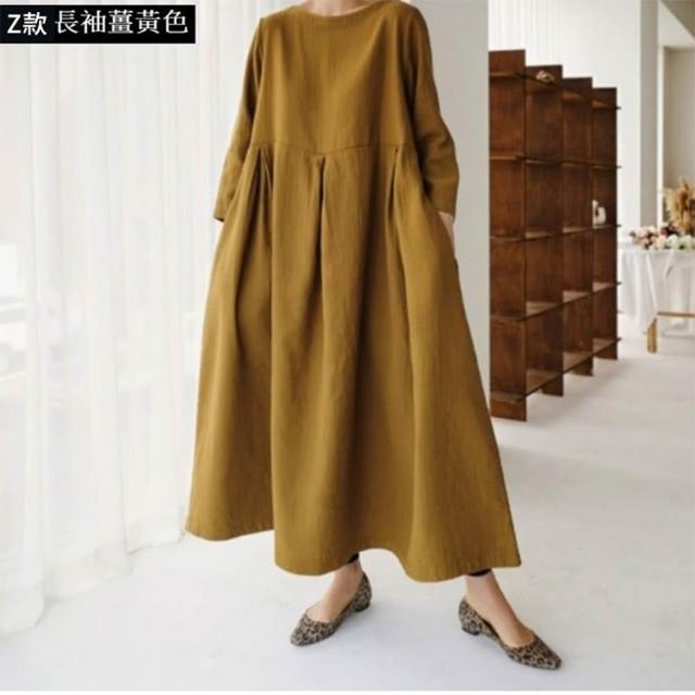 【巴黎精品】極速出貨 女連身裙寬鬆洋裝大尺碼長裙連衣裙A字裙大碼女裝(五分袖襯衫裙女裙子多款a1fd7 2G)