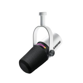【SHURE】MV7+ Podcast USB/XLR雙輸出動圈麥克風-白(鍵寧公司貨)