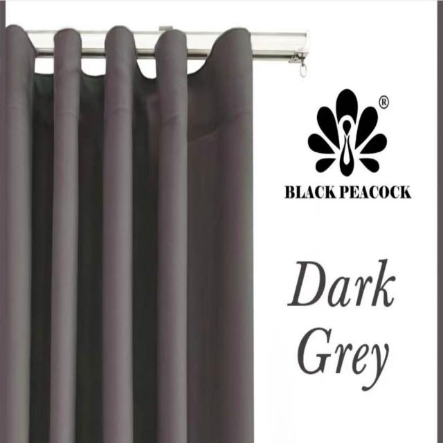 【BLACK PEACOCK 黑孔雀】純色遮光窗簾單片寬100*高130CM-1片入(打孔款 半腰窗簾 門簾 風水簾 多色可選)