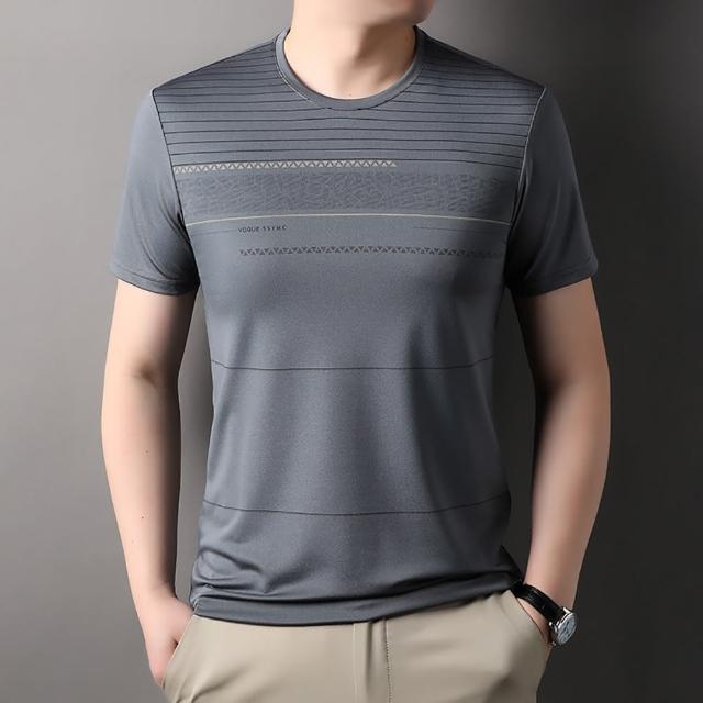 【Billgo】*現貨*酷涼感線條圓領短袖口袋T-3款 6色 M-3XL碼 休閒運動春夏男印花口袋上衣