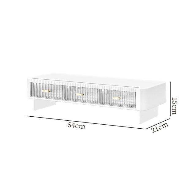 【YUNMI】桌上型顯示器增高架 電腦螢幕增高架 辦公桌面收納架 筆電平板電腦支架(附收納抽屜)