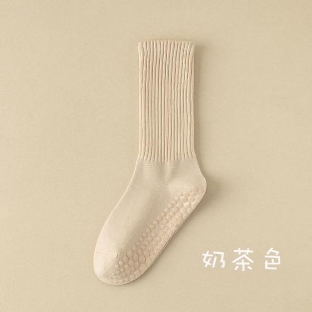 專業防滑運動透氣瑜伽襪(防臭 防脫襪口 止滑 皮拉提斯 瑜珈 莫蘭迪色 女生)