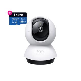 (128G記憶卡組)【TP-Link】Tapo C220 2.5K QHD 400萬畫素AI智慧偵測無線旋轉網路攝影機/監視器 IP CAM