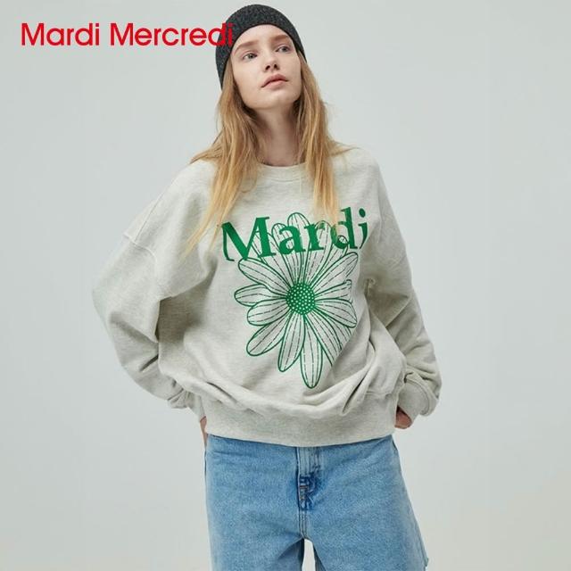 【MARDI MERCREDI】印花大學TEE 多色 經典小雛菊 藍花 純棉 SWEATSHIRT FLOWERMARDI