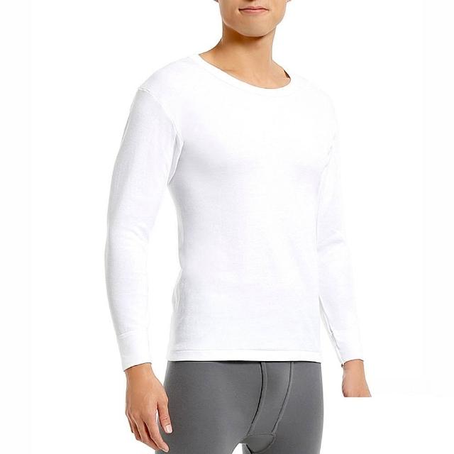 【宜而爽】3件組-男厚棉 長袖圓領/長袖U領(M/L/XL)