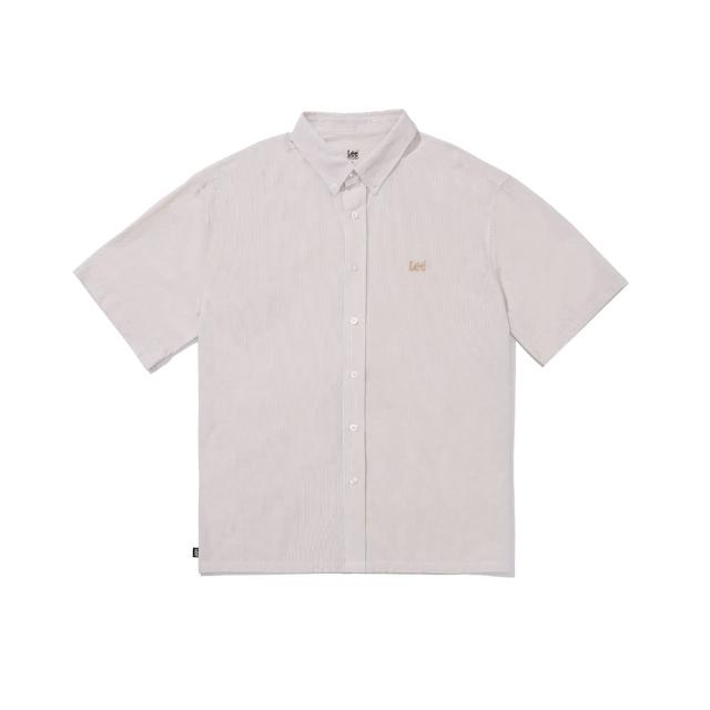 【Lee】男裝 短袖襯衫 / 薄棉 雙色細條紋 季節性版型(LB405003184/LB405003185)